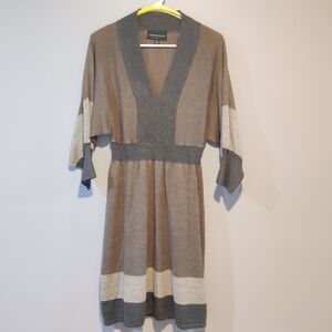 Connected Apparel A-line Fitted Sweater Dress